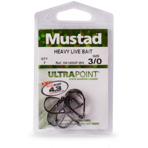 Carlig Mustad Heavy Live Bait Ultrapoint BLN 3buc/plic Nr 7/0