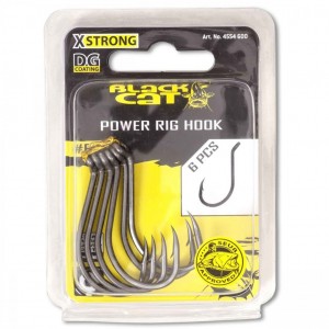 Carlig Somn Black Cat Power Rig Hook DG Coating 6/0 6buc/plic