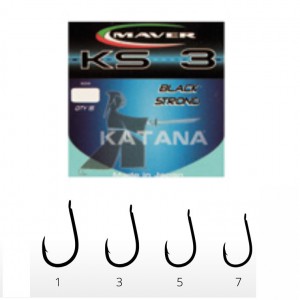 Carlige Maver IT Katana KS3 Seria Sea Black Nickel 15buc/plic Nr 1