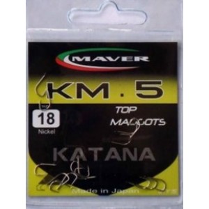 Carlige Maver IT Katana Seria Match KM5 Nickel 15buc/plic Top Maggot Nr18