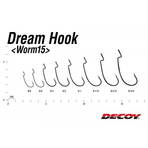 Cârlige Offset Decoy Dream Hook Worm 15 Nr 6 9buc/plic