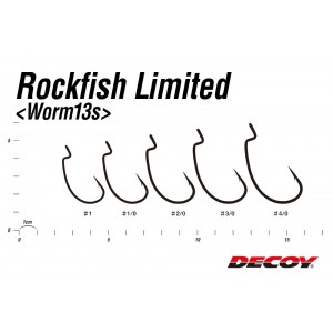 Cârlige Offset Decoy Worm 13S Rock Fish Limited Nr 4/0 4buc/plic