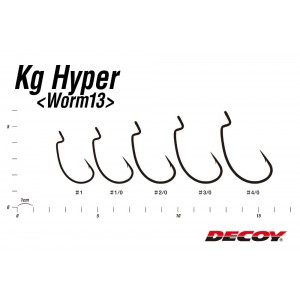 Cârlige Offset Decoy Worm Hyper 13Kg Nr 1 8buc/plic