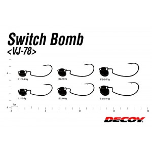 Carlige Offset Lestate Decoy VJ 78 Switch Bomb Nr 3/0 11g  2buc/plic