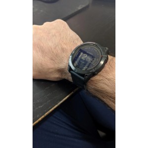 Ceas Garmin Fenix 7X Sapphire Solar Titan DLC Black Cu Curea Neagră