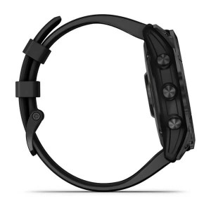 Ceas Garmin Fenix 7X Sapphire Solar Titan DLC Black Cu Curea Neagră