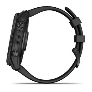 Ceas Garmin Fenix 7X Sapphire Solar Titan DLC Black Cu Curea Neagră