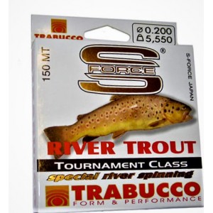 Fir monofilament Trabucco S-Force River Trout, 150m, 0.20mm