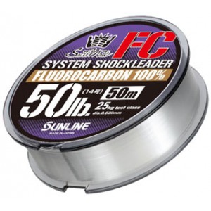 Fir Fluorocarbon Sunline SM System Shock Leader FC 50m 35lbs 0.52mm