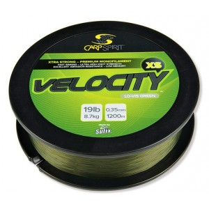 Fir Monofilament Carp Spirit Velocity XS Lo-Vis Green 1200m 0.25mm/5.0kg