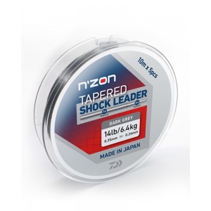 Fir Monofilament Daiwa N'Zon Tapered Leader Dark Grey 10m 0.25-0.18mm 4.5kg