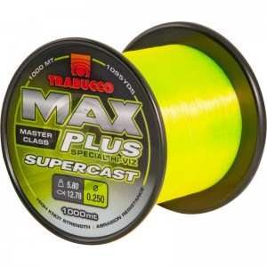 Fir Monofilament Trabucco Max Plus Line Supercast Yellow 1000m 0.40mm 13.5kg