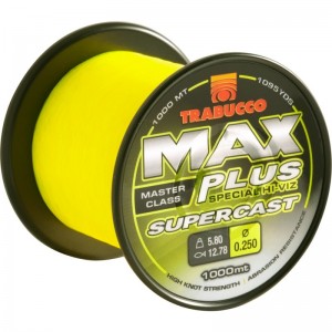 Fir Monofilament Trabucco Max Plus Line Supercast Yellow 1000m 0.32mm 9.65kg