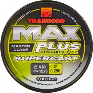 Fir Monofilament Trabucco Max Plus Line Supercast Yellow 1000m 0.32mm 9.65kg