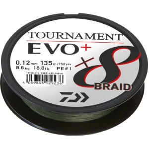 Fir Textil Daiwa Tournament 8X Braid Evo+ Dark Green 135m 0.26mm 19.80kg