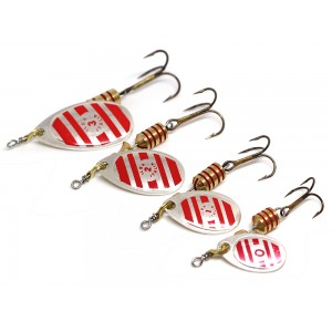Lingurita Rotativa Ilba Tondo Decorated Zebra Silver/Red  Nr0 2g