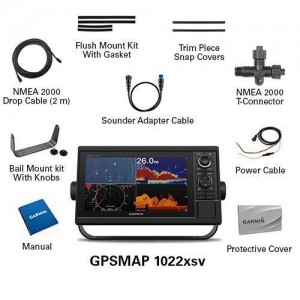 Garmin GPSMAP 1022XSV 10" Chartplotter Sonar Worldwide Fara Transducer
