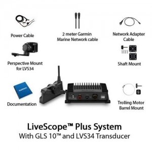 Kit Pentru Pescuit La Copcă Garmin LiveScope™ Plus Cu Traductor GLS 10 Si LVS34-IF