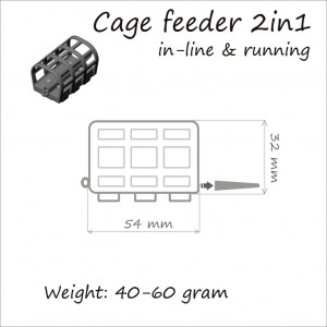 Momitor Orange Cage Feeder 2in1 InLine Bulk 60g