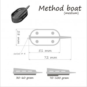 Momitor Orange Method Boat 50g