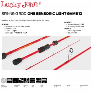 Lanseta Lucky John One Sensoric Light Game 2.25m 3-12g