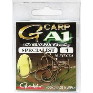 Carlige Gamakatsu A1 G-Carp Special Camo Sand 10buc/plic Nr 1