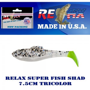 Shad Relax Super Fish Tricolor 7.5cm T003