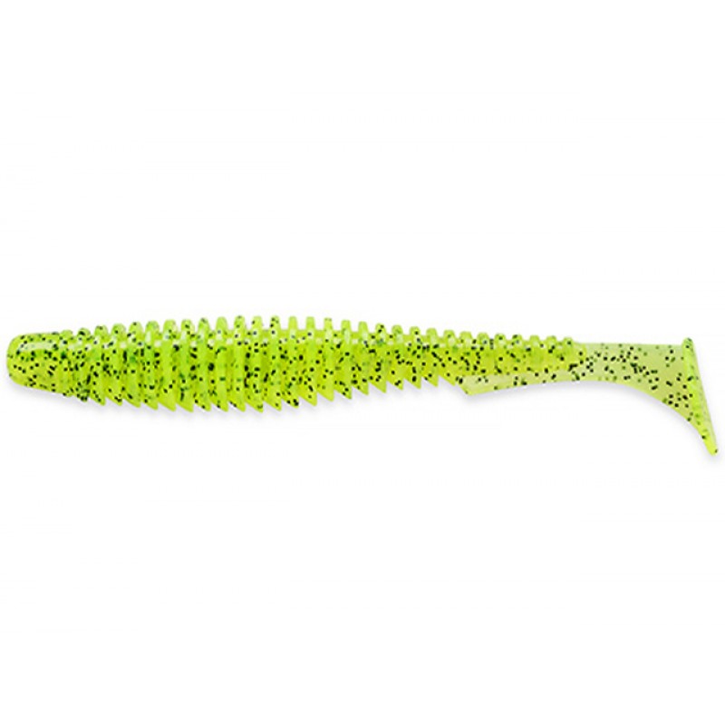 FishUp U-Shad 10.1cm Chartreuse Black