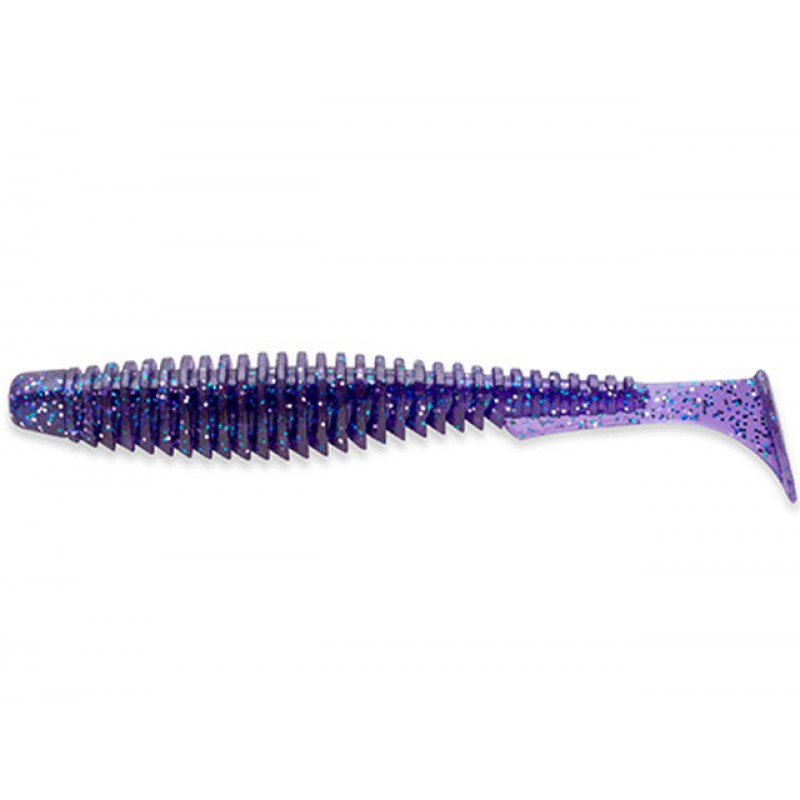 FishUp U-Shad 10.1cm Dark Violet Peacock & Silver