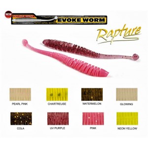 Shad Rapture Evoke Worm 10cm Glowing 8buc plic