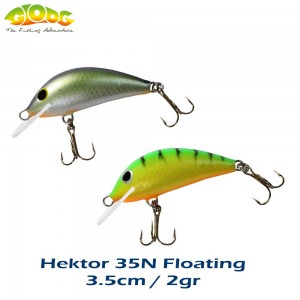 Vobler Gloog Hektor 35N 3.5cm 2g Floating PGF (Perch Green Fluo)