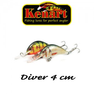 Vobler Kenart Diver 4cm 3g Floating Natural Roach Green