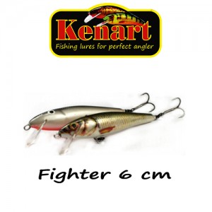Vobler Kenart Fighter 6cm 4g floating Natural Roach Fluo