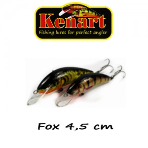 Vobler Kenart Fox 4.5cm 3g Floating Natural Perch Fluo