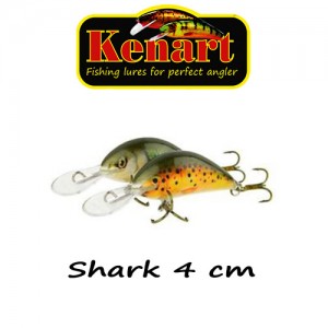 Vobler Kenart Shark 4cm 4g Natural Perch Fluo