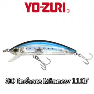 Vobler Yo-Zuri 3D Inshore Minnow 11cm 20g Floating GHIW