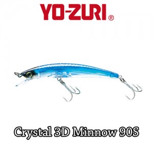 Vobler Yo-Zuri Crystal 3D Minnow 9cm 10g Sinking SBR