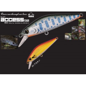 Vobler Yarie 677 Access Minnow S 50mm 3.6g D1 Red Gold