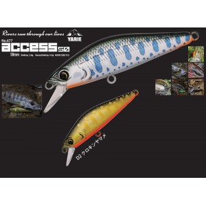 Vobler Yarie 677 Access Minnow S 50mm 3.6g D2 Black Gold Yamame