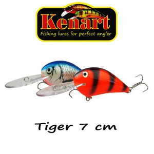Vobler Kenart Tiger 7cm 20g floating Natural Roach Blue
